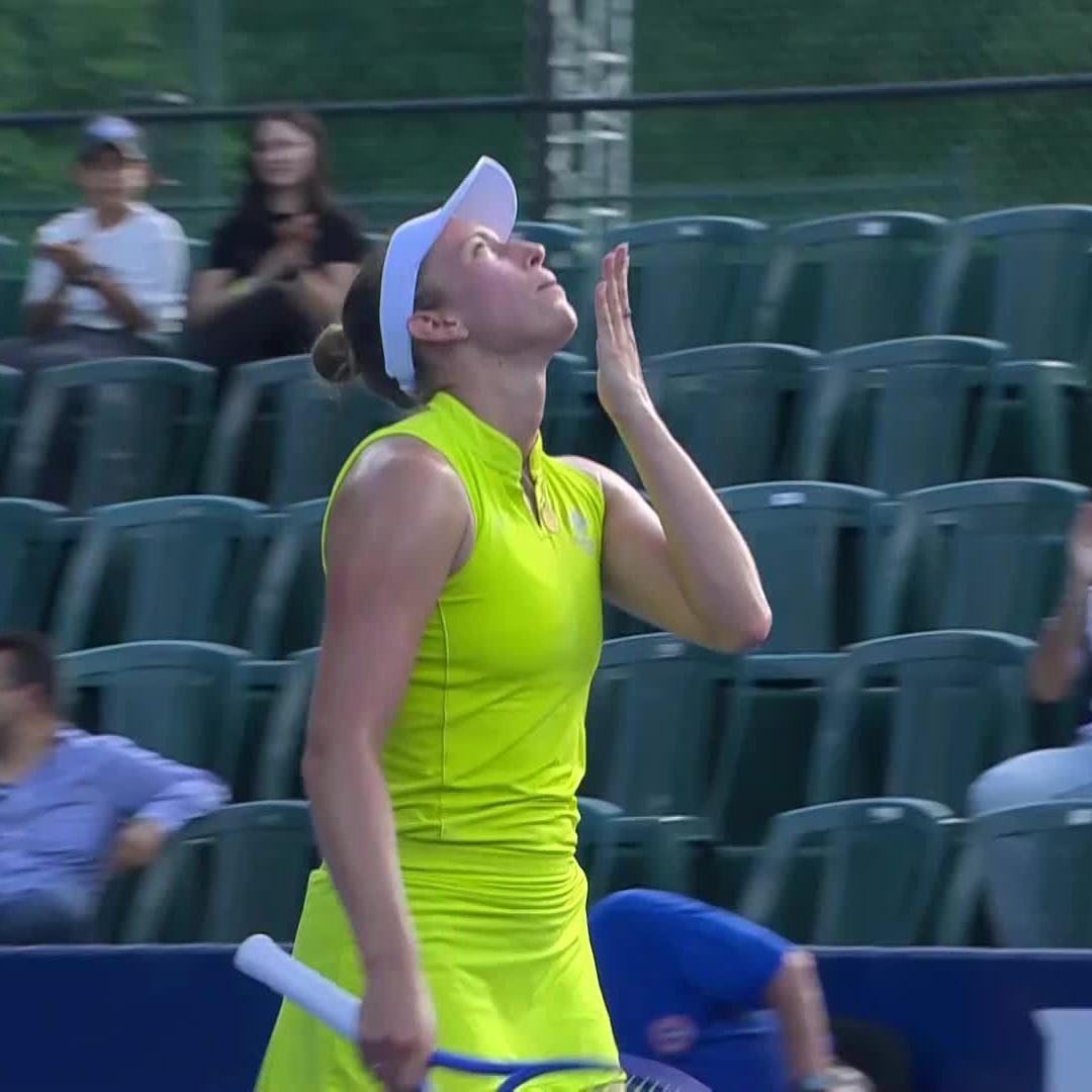 Quarterfinals loading 🔋 Elise Mertens defeats Vekic 6-3, 6-3 to book her spot in the Monterrey final eight. #AbiertoGNPSeguros