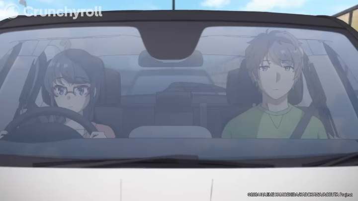 Sakuta discovers Mai can drive (via Rascal Does Not Dream of Santa Claus)