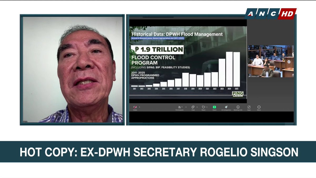 Former DPWH chief Rogelio Singson refuted claims the Aquino administration’s flood control master plan was not turned over to current agency execs. "Hindi naman namin binitbit 'yun. It's all in DPWH." he says. #ANCHeadstart