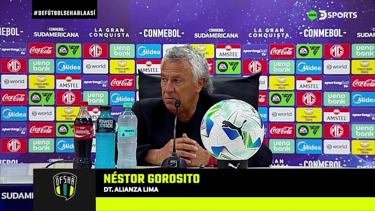 "EL OBJETIVO ES SER CAMPEÓN DE #SUDAMERICANA POR ESTE CLUB, SU ESCUDO E HISTORIA" 💪🏽 🗣️ Néstor Gorosito 🇦🇷, DT de Alianza Lima 🇵🇪, sobre su objetivo en CONMEBOL #SudamericanaEnDSPORTS "Me conmueve la gente, impresionante, el plantel responde brindándose por completo" #DFSHA 🇵🇪