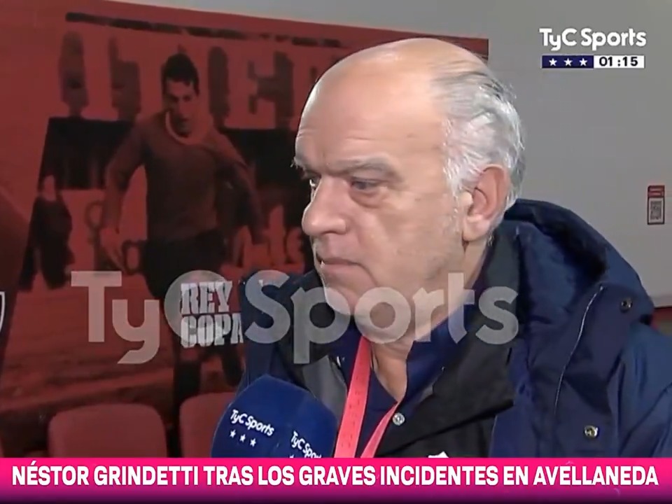 "Grindetti": Por las declaraciones del presidente de Independiente sobre lo que sucedió durante el partido ante Universidad de Chile