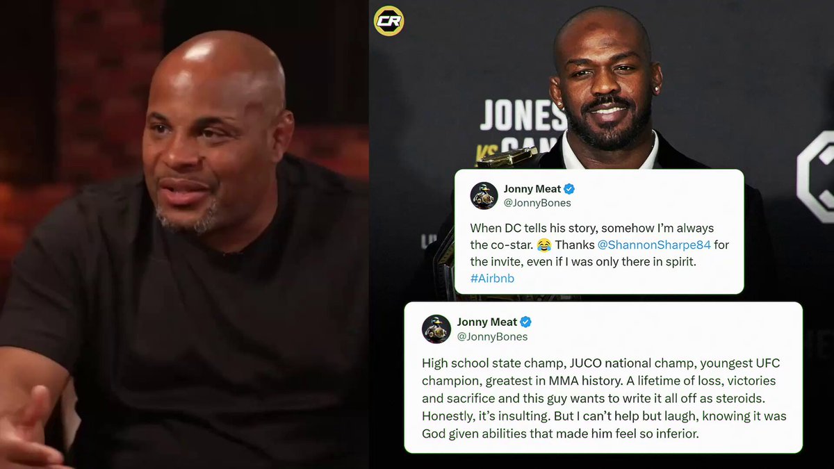 Jon Jones reacts to Daniel Cormier leaving him out of his 'MMA Mount Rushmore' due to him testing positive for steroids "A lifetime of loss, victories and sacrifice and this guy wants to write it all off as steroids. Honestly, it's insulting. But I can't help but laugh, knowing it was God given abilities that made him feel so inferior." 🎥 Club Shay Shay