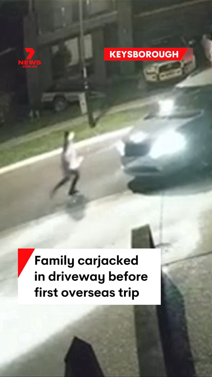 A family's first overseas holiday together has been shattered in a terrifying early morning car theft in Melbourne’s southeast. Phoebe Worthley #carjacking #theft #crime #keysborough #melbourne