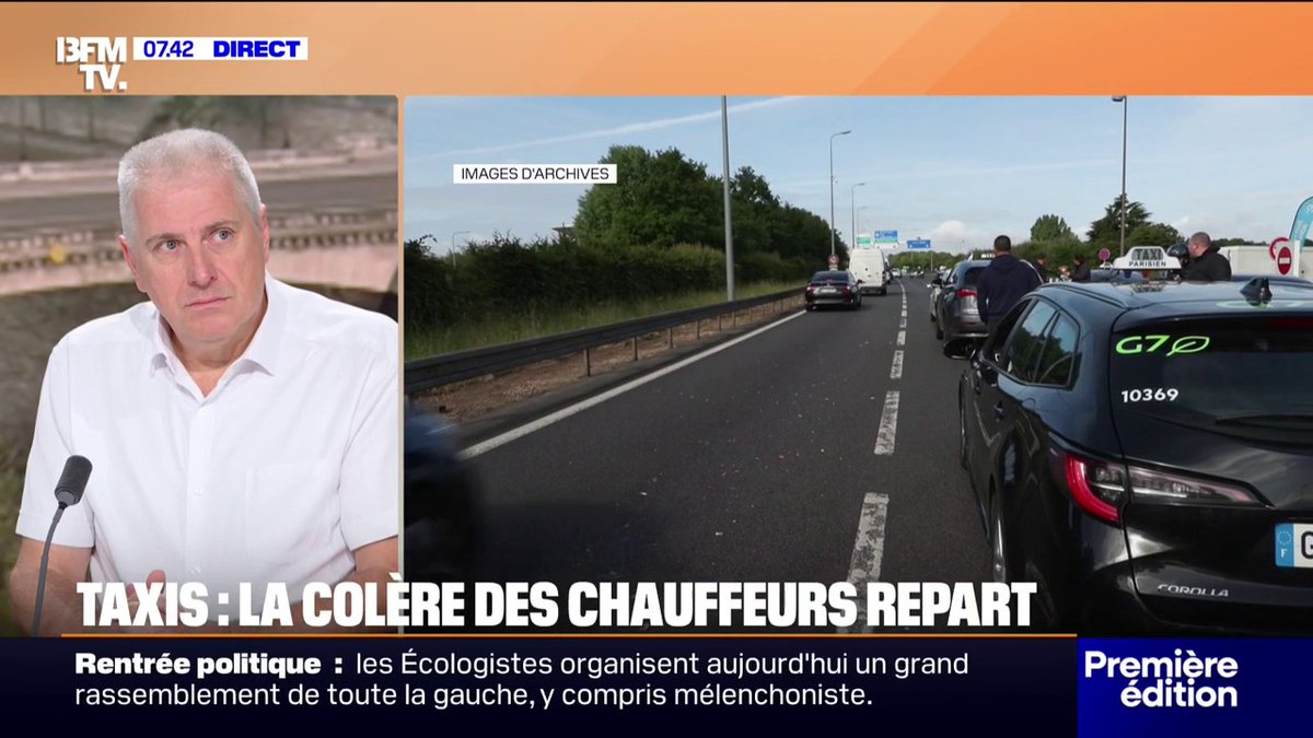 💬 "Nous allons participer à bloquer ce pays pour se faire entendre" ➡️ Dominique Buisson, de la Fédération Nationale des Artisans du Taxi, annonce les actions décidés par les syndicats