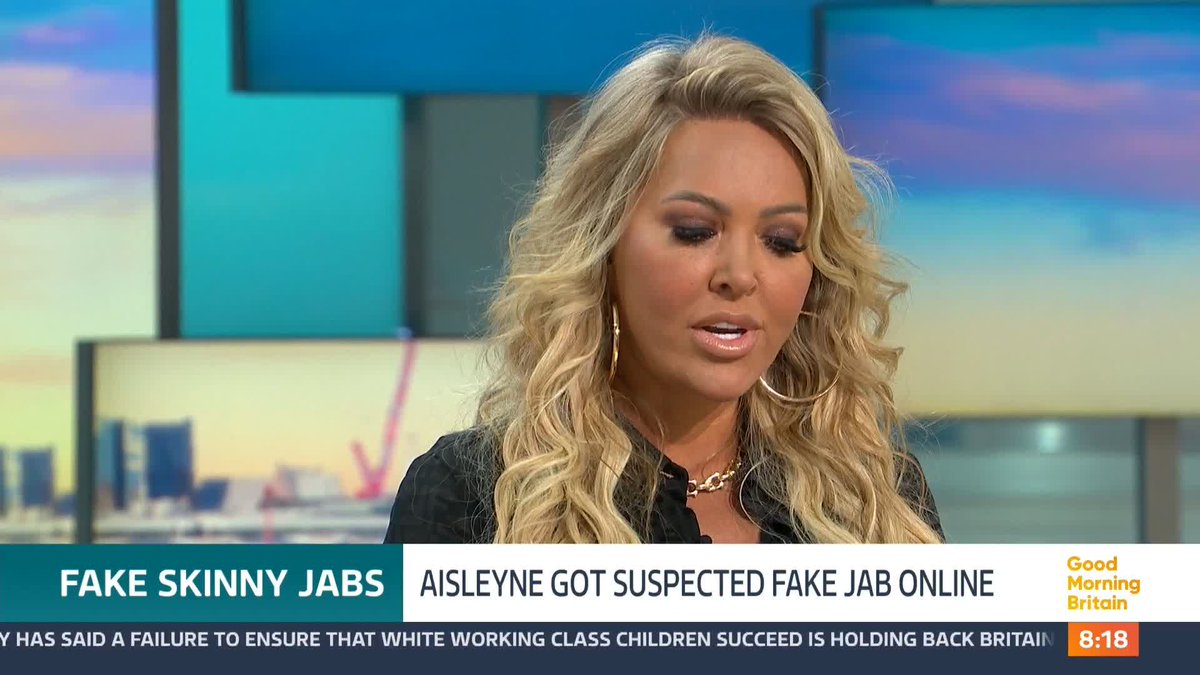 'I thought I was going to die.' Reality star Aisleyne Horgan Wallace suffered vomiting, sight loss and excruciating pain when she bought what she believes now was a fake weight loss jab online.