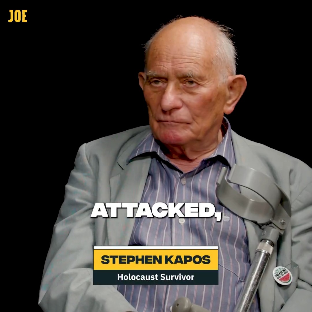 "People who see what they can see and still do not count themselves against it are not worth talking to." Holocaust survivor Stephen Kapos on genocide-denying Zionists.