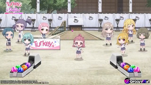 【予告】 📢明日8月22日(金)12:00 〜 『Turkey!』コラボイベント 「Turkey!×D4DJ - Between fun and fun -」開催🎳🎊 イベント限定クラブアイテムが登場! 背景の「ボウリング場-戦国時代ver.-」は親密度報酬です🎳✨ #D4DJ #グルミク #ターキー #turkey_anime