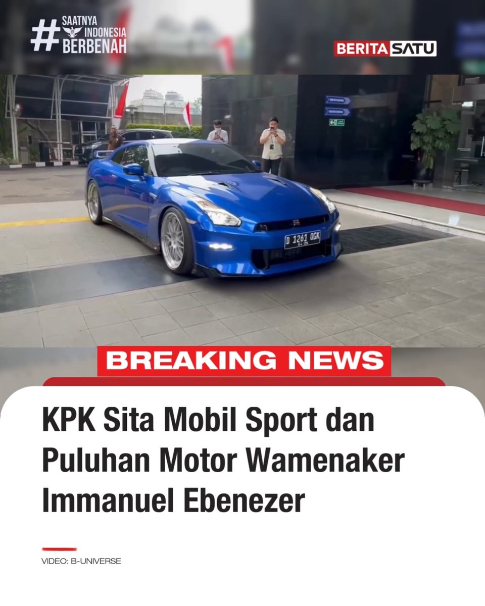 KPK menyita sejumlah barang mewah hasil OTT terhadap Wamenaker Immanuel Ebenezer alias Noel, mulai dari uang tunai, puluhan motor, hingga mobil. Tampak adanya mobil sport di antara mobil sitaan tersebut. Selalu update di Youtube BeritaSatu, BeritaSatu TV, dan #ImmanuelEbenezer #OTT #KPK #SaatnyaIndonesiaBerbenah #BeritaSatu