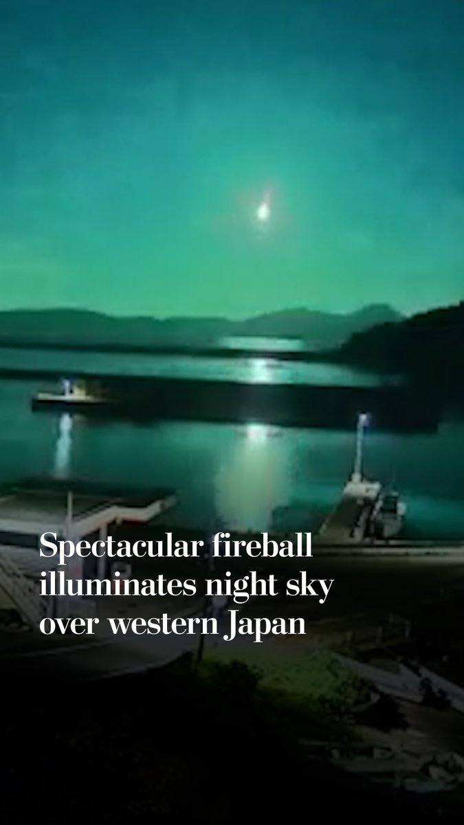 A fireball ripped across western Japan on Tuesday, stunning onlookers. The large, bright meteors are produced when meteoroids enter the Earth’s atmosphere at high speeds and under incredible friction, generating heat and creating a brilliant glow.
