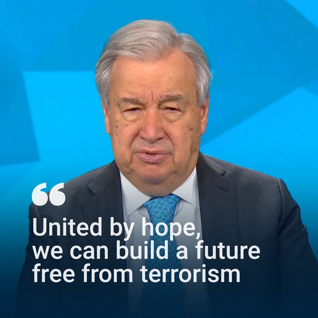 On this #VictimsofTerrorism Day, we honour the survivors & victims, saluting their courage, acknowledging their pain & reaffirming our commitment to peace, justice & human rights. United by hope, we can build a future free from terrorism & fear, where all people live in dignity.