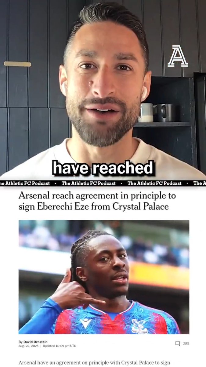 🔴 Arsenal have reached an agreement with Crystal Palace for Eberechi Eze — David Ornstein has the details...