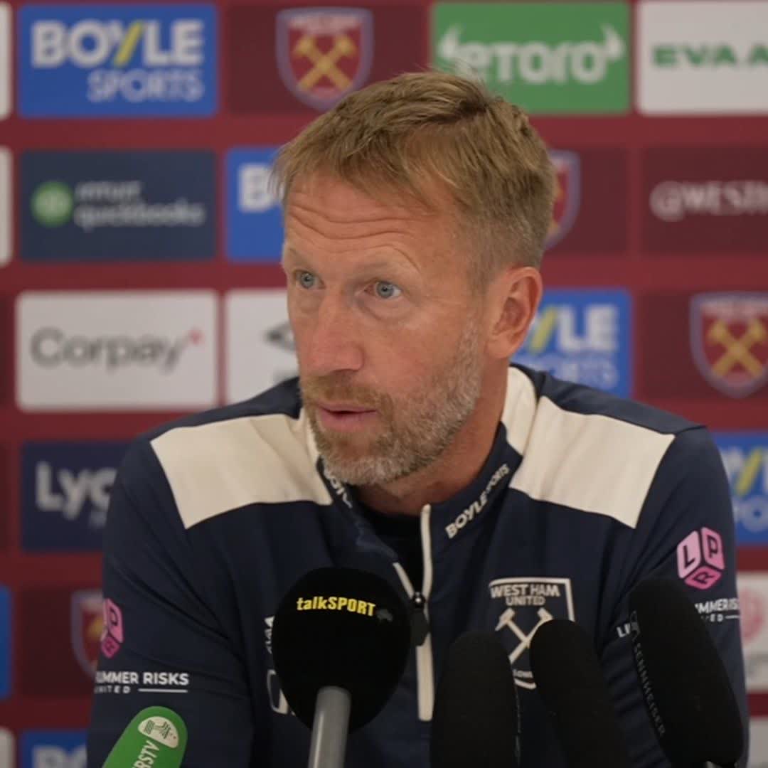 "There's a few more people in the press conference" Graham Potter on the impact West Ham's 3-0 loss against Sunderland had on him and the team 🗣️