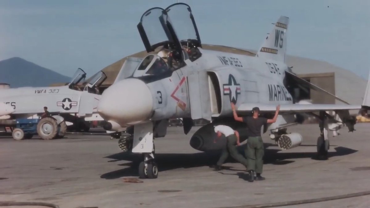 Some cool footage of VMFA-323 "Death Rattlers" F-4's returning from bombing runs while assigned to Da Nang AB in Jan '66. I was told by a former marine pilot that their equipment was not in the best shape during this period. He also said he flew with a bottle of whisky.🤘😎