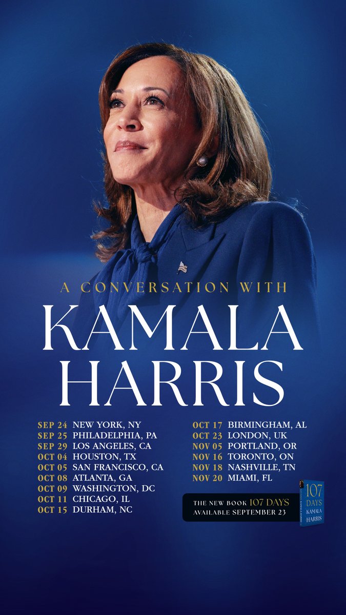 107 Days is my candid and personal account of the shortest presidential campaign in modern history. Over the next few months, I will travel our country to share behind-the-scenes moments, lessons learned, and how we keep moving forward together. I'll see you out there.
