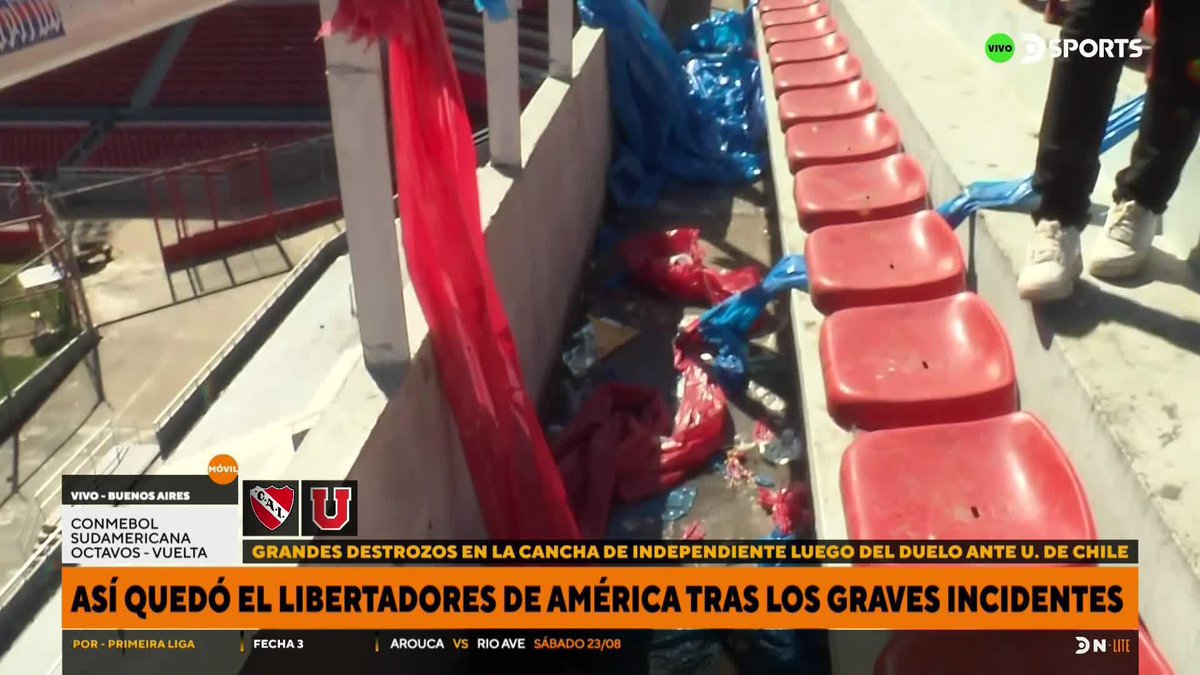 AQUÍ FUE DONDE ESTUVO LA HINCHADA DE UNIVERSIDAD DE CHILE EN EL LIBERTADORES DE AMÉRICA 🎙 @FacuSanches9 en #DSPORTSNoticiasLite