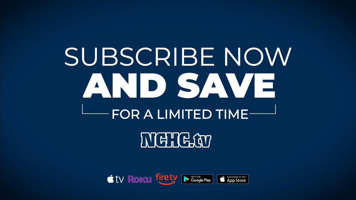 More games! Same price! 🚨 Watch ALL games in an #NCHChockey venue, including every playoff game, on in 2025-26! 📱📺 Subscribe to the Early Bird Special and save now! 🏒: 📰:
