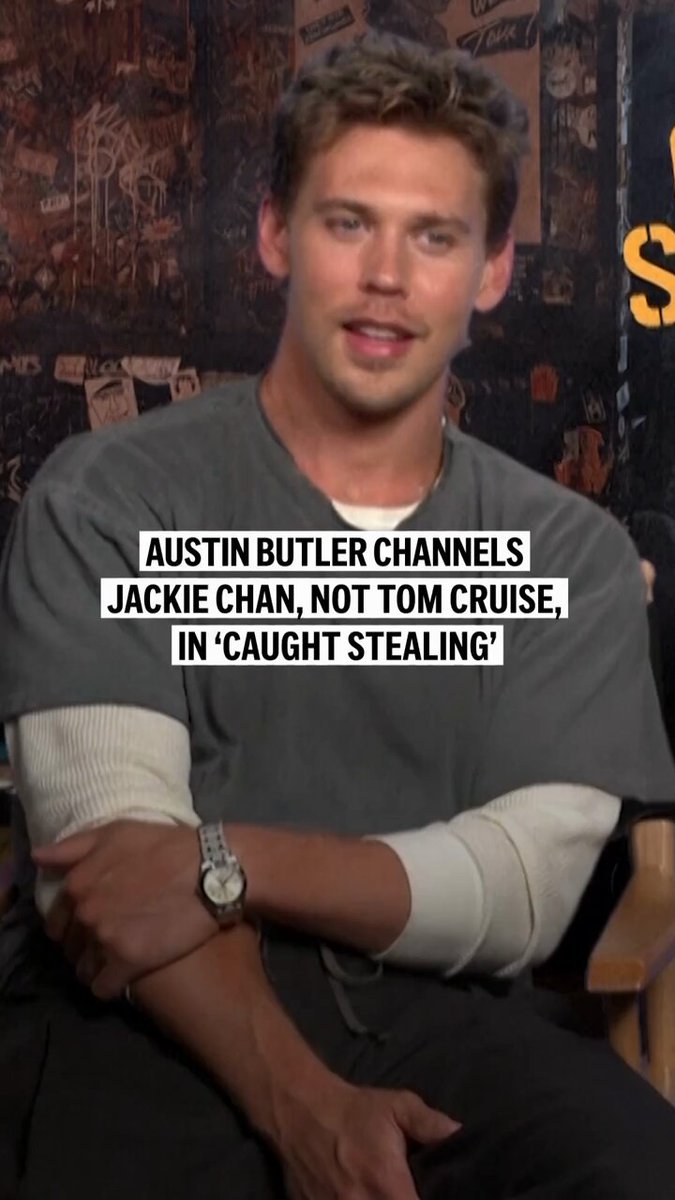 Here's why Austin Butler was thinking about Jackie Chan bloopers when he did his own stunts for “Caught Stealing.”