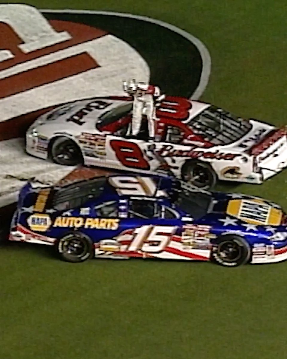 "It’s going to be Dale Earnhardt Jr. using lessons learned from his father to go from sixth to first and score the victory." Watching this finish still gives us chills.