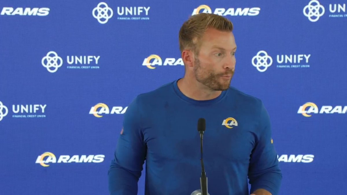 🎙️ Coach McVay offers an update on Matthew Stafford's progress.