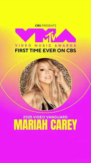 Feeling alllll the emotions because... @MARIAHCAREY IS OUR VIDEO VANGUARD! Join us as we honor and celebrate MC at the 2025 #VMAs 🦋✨ LIVE September 7 at 8p on CBS Paramount+!