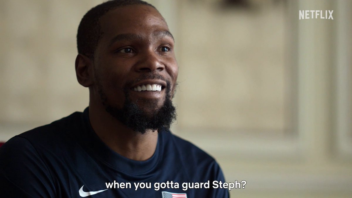 Kevin Durant: “That chemistry gonna help you when you gotta guard Steph?” This KD response to France is still so cold 🥶