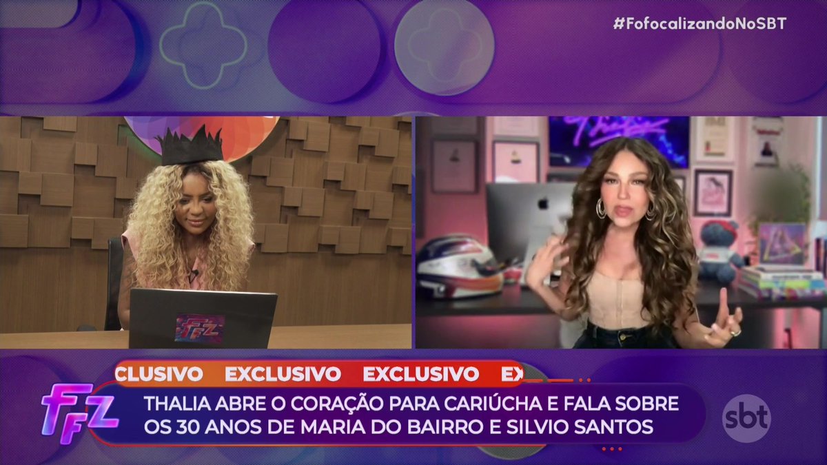 Saiu!!! Vem ver a entrevista de Cariúcha com Thalía, a eterna Maria do Bairro! #FofocalizandoNoSBT