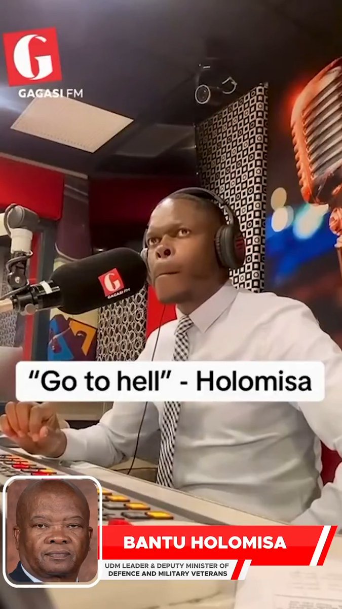 "Go to hell" UDM leader and Deputy Defence Minister Bantu Holomisa ushiye angalazi ku-Alex Mthiyane and a concerned caller. FULL EPISODE 👉 #Indaba #GagasiFM #TheSoundOfKZN #BantuHolomisa