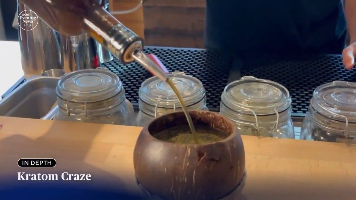 An alcohol-free bar serves drinks with kratom, a plant-based substance that can be addictive. The FDA warns of health risks, and users say products marketed as safe alternatives can lead to dependence. CBS News’ Lilia Luciano has more.