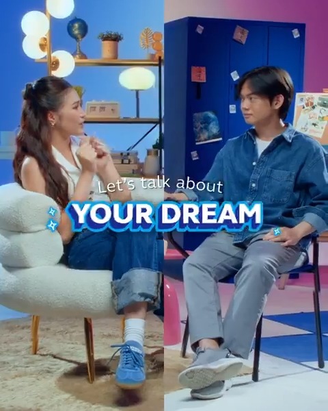 Benjamin talks about the power of dreams with Jhoanna Robles 🦋 . ✨ Got big dreams? #GoForIt via: #GoForwardTogether