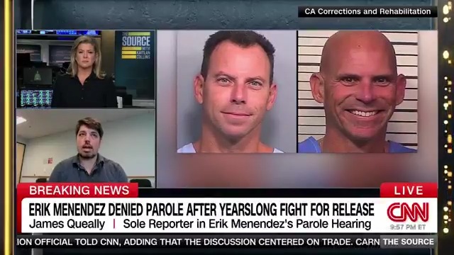 BREAKING: Erik Menendez is denied parole after a yearslong fight for release. I spoke with James Queally – the only reporter given access to today’s hearing: