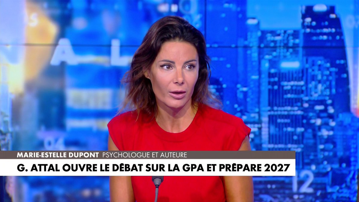 La psychologue Marie-Estelle Dupont estime que «la GPA, c'est l'obscurantisme absolu», en revenant sur la proposition d'une GPA éthique de Gabriel Attal #LaMatinaleETE