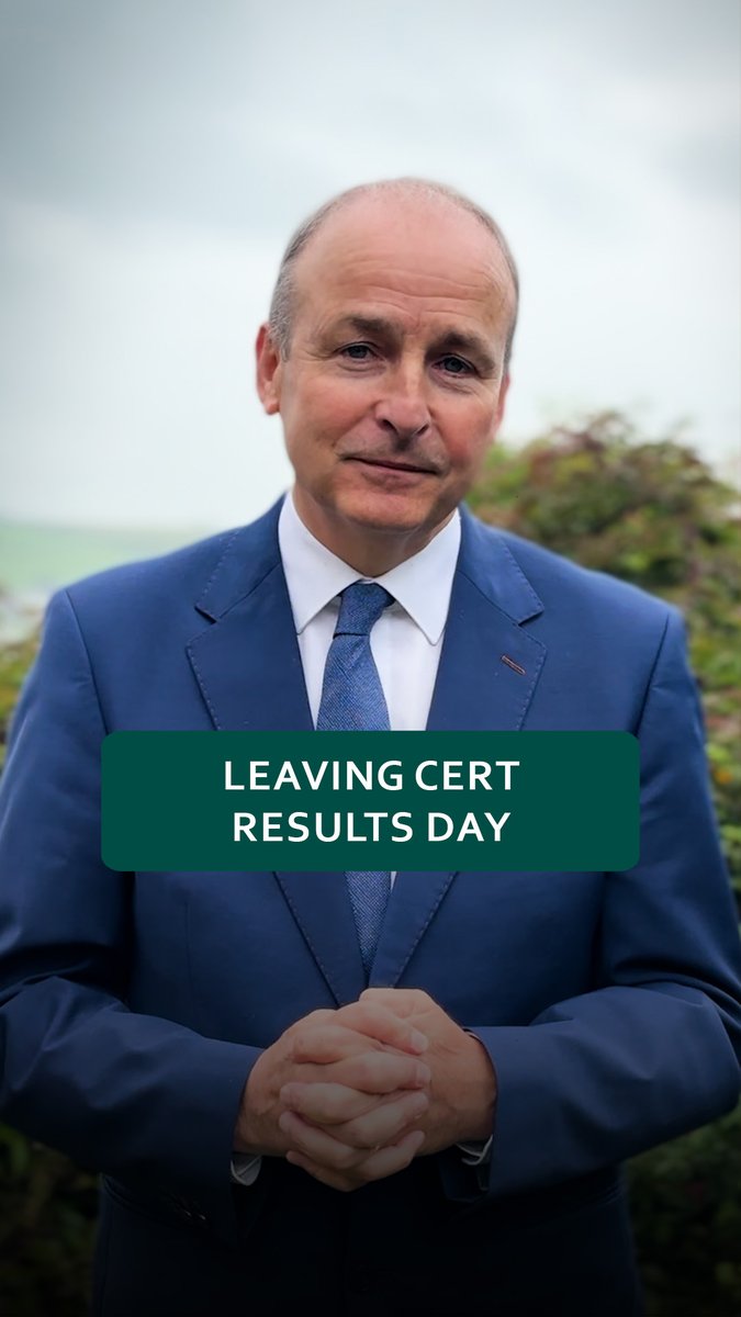 Congratulations to all students receiving their Leaving Cert results today. You should be proud of your achievements. Enjoy the day with your friends, and the very best for the future.