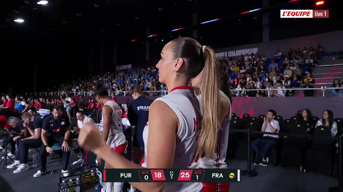 Ça fait désormais 2 sets à 0 pour la France face à Porto Rico ! Suivez la rencontre en direct sur L'Équipe live :