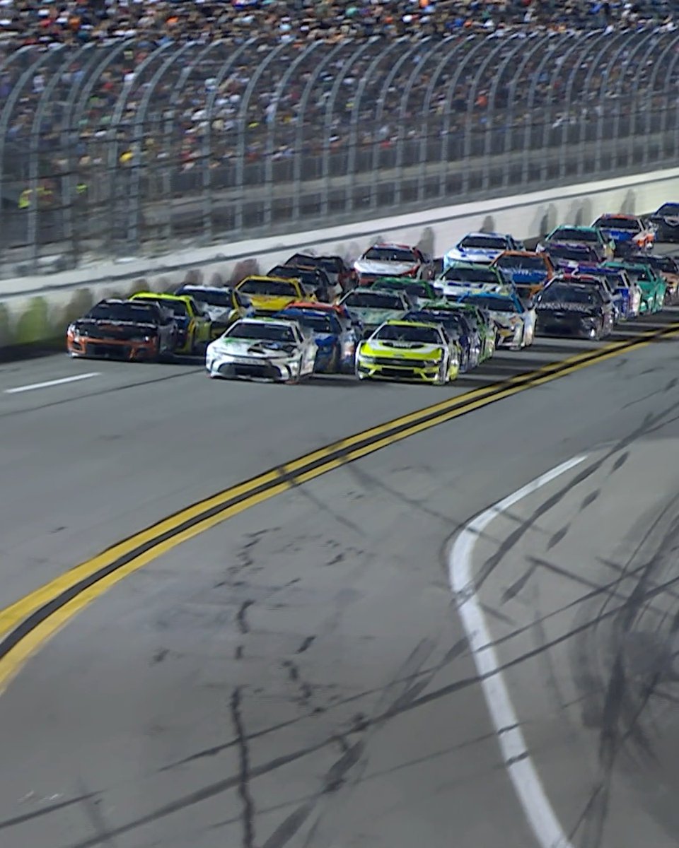 Start your day off right with one minute and 50 seconds of three-wide racing at Daytona International Speedway.