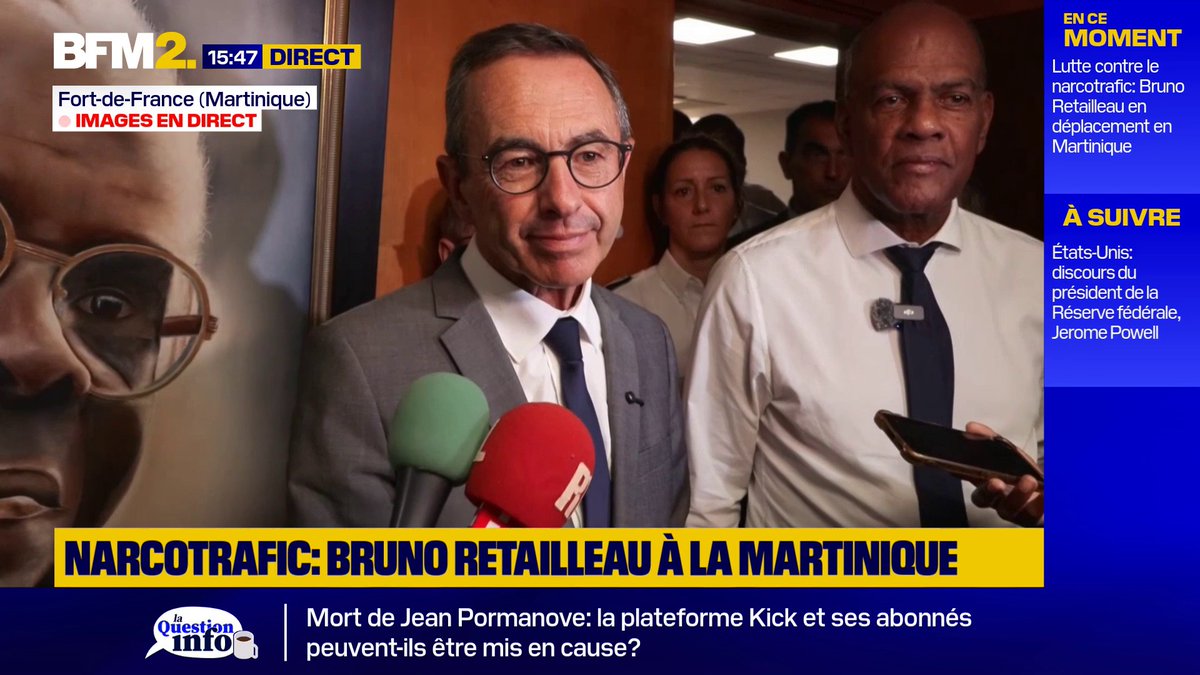 💬 "Un tsunami blanc qui déferle sur la France" Lutte contre le trafic de stupéfiants: Bruno Retailleau, ministre de l'Intérieur évoque une cause nationale "exactement comme le terrorisme" #BFM2