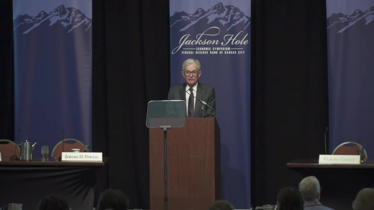 "The stability of the unemployment rate and other labor market measures allows us to proceed carefully as we consider changes to our policy stance," Federal Reserve Chair Jerome Powell says at the Fed's annual Jackson Hole symposium