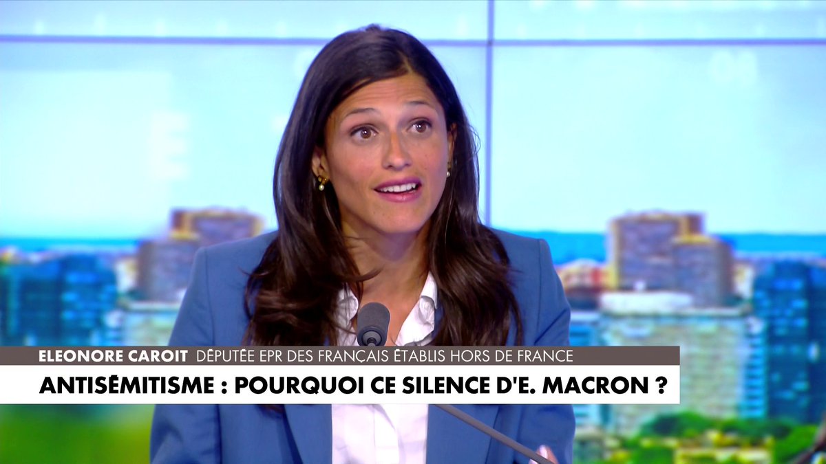 Éléonore Caroit, députée EPR des Français établis hors de France, à propos de la montée de l'antisémitisme en France : «Ce qui est important, c'est de ne pas souffler sur les braises et certains partis politiques, la France Insoumise pour ne pas la nommer, créent cette division», dans #PunchlineETE