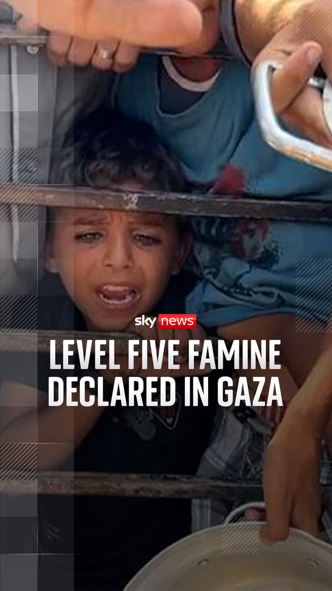 As Israel prepares to take over Gaza City, the IPC has declared the region is facing a level-five famine - the highest category. Sky's Adam Parsons explains ⬇️ Latest: