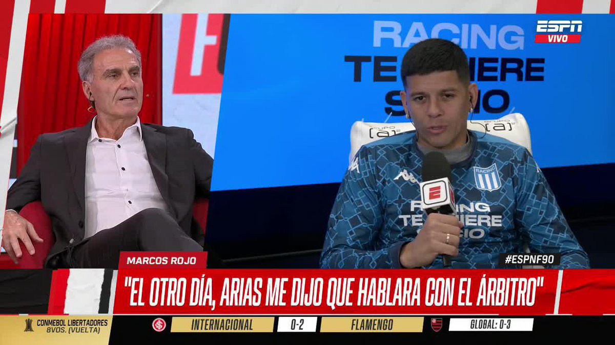 "EL OTRO DÍA ARIAS ME DIJO QUE ME ENCARGARA DE HABLAR CON EL ÁRBITRO" 👊🏆 👉 Marcos R. en #ESPN.