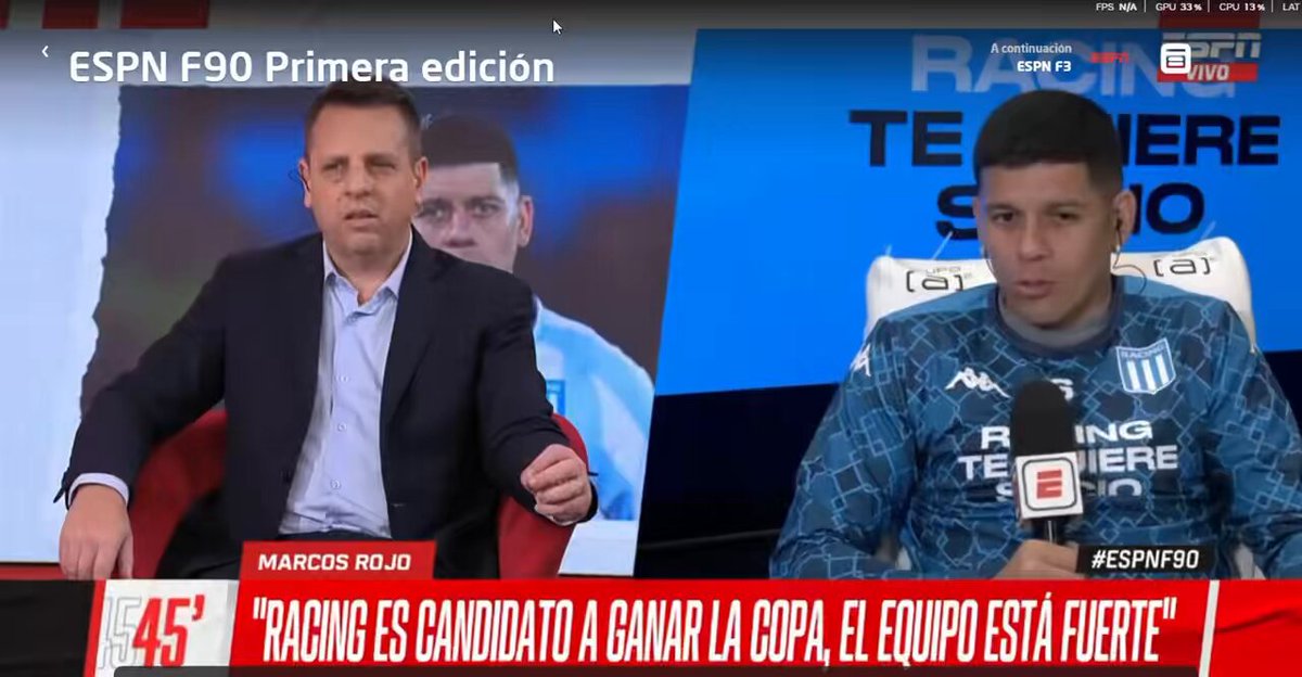 Marcos Rojo acaba de decir que fue a Racing porque hace mucho no jugaba un partido de Copa porque “esto que te dan los clubes grandes” jajsjajajjsjsjajaja Al final era un infiltrado de River el mono este