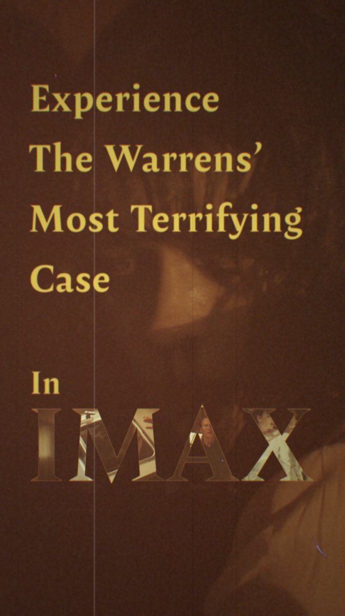 The fright of your life is coming to IMAX. #TheConjuring: Last Rites - Only in Theaters September 5. Get tickets now:
