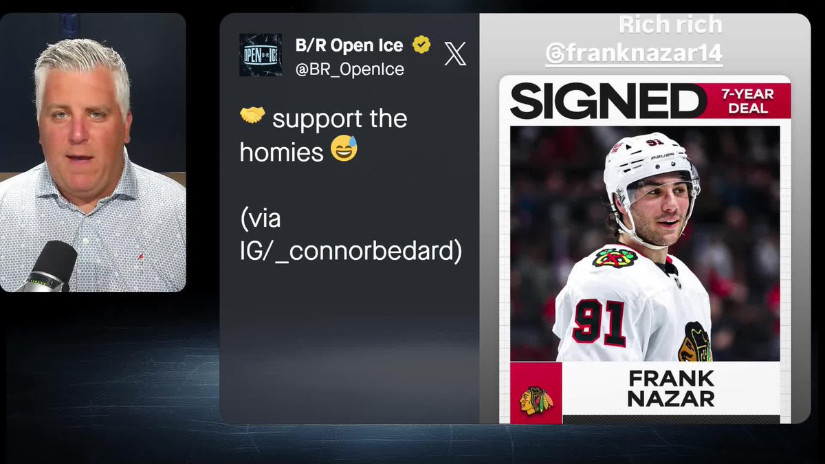 The Blackhawks are betting on Frank Nazar, and Frank Seravalli loves the move for Chicago 🔥
