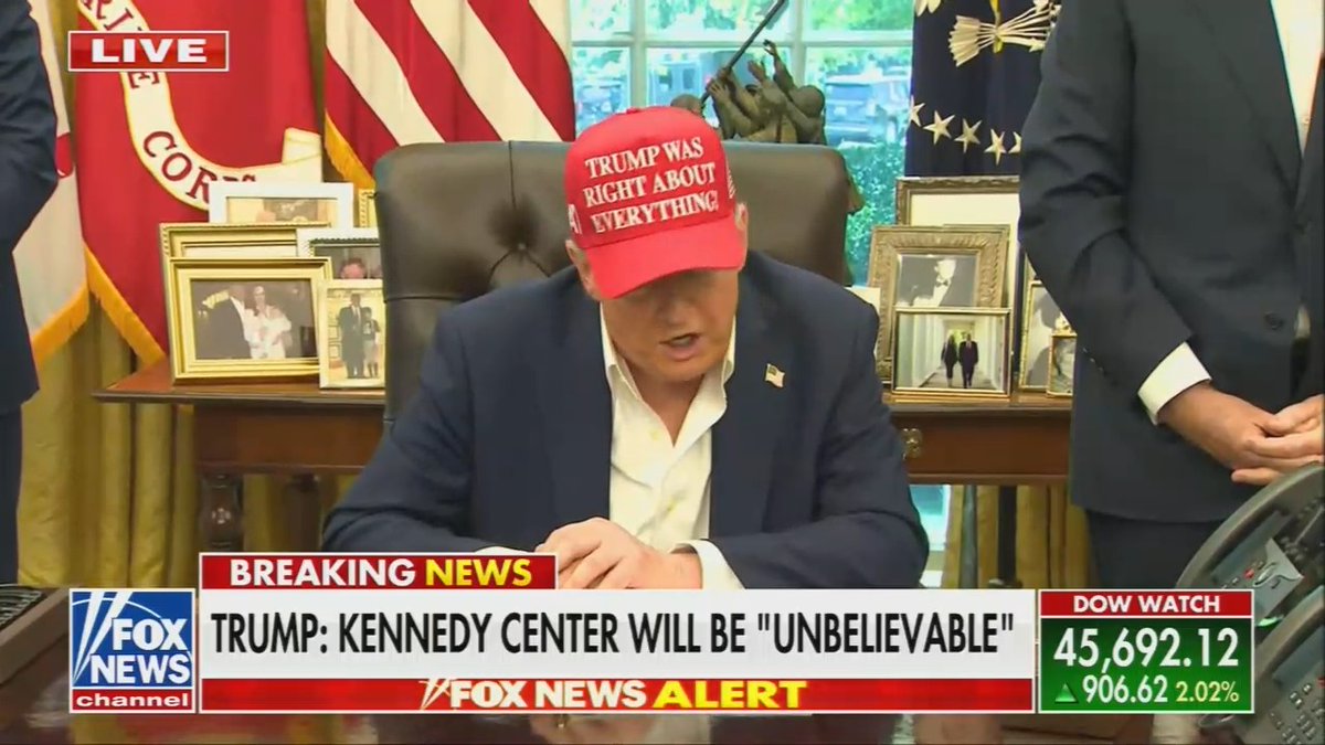 Trump: You see the way this is looking? I can't tell you how much that gold costs, a lot of money. There's nothing like gold and there's nothing like solid gold, but this beautiful office needed it