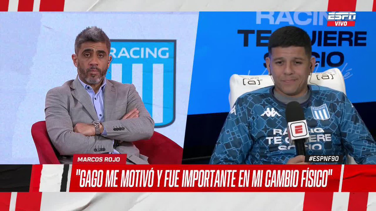 #ExBoca | 🗣️MARCOS ROJO en #ESPNF90: "Fer (GAGO) me ayudó mucho, cuando llegué no venía muy bien, venía con las lesiones que no le encontraba la vuelta y le encontró la vuelta para motivarme, fue un esfuerzo grande, dieta y entrenamiento, la balanza..."
