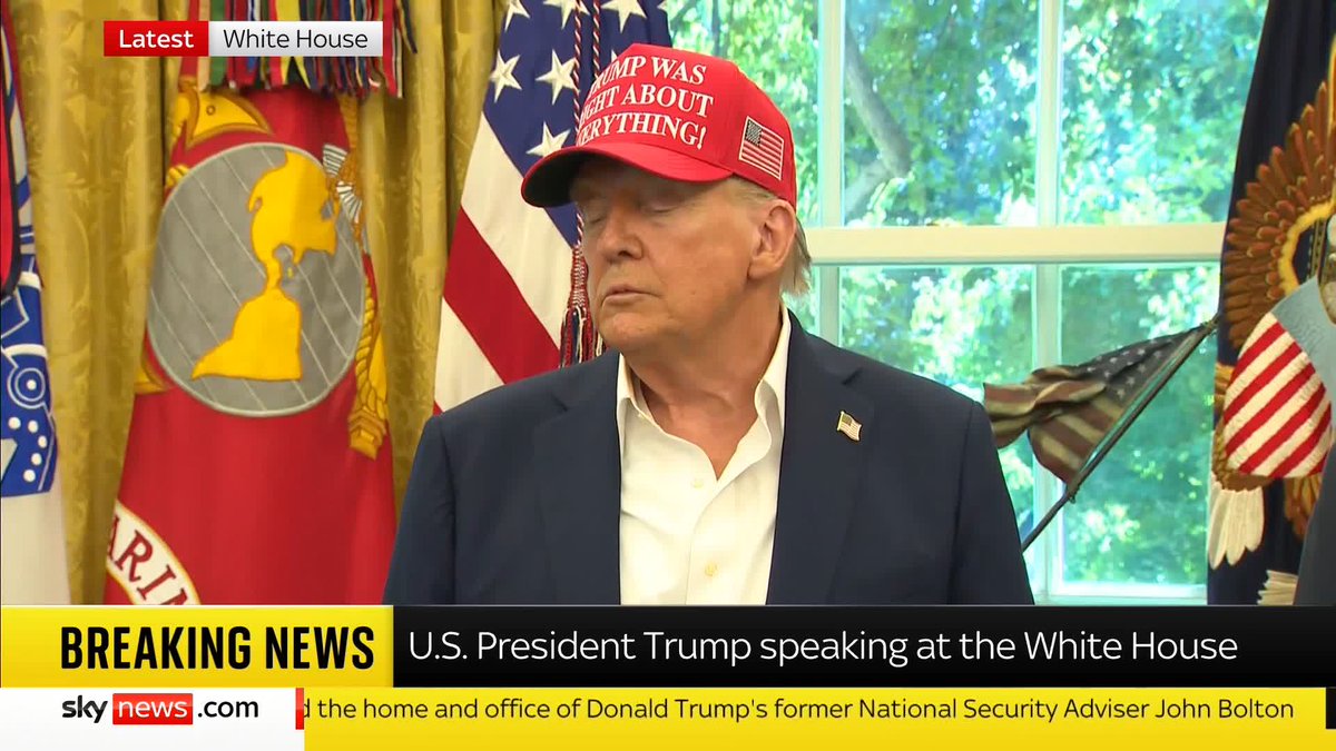 'I'm the one who got all the hostages out, if it wasn't for me, they wouldn't be out' Speaking in the Oval Office, Donald Trump talks to the media about the remaining hostages in Gaza, saying 'the situation has to end'