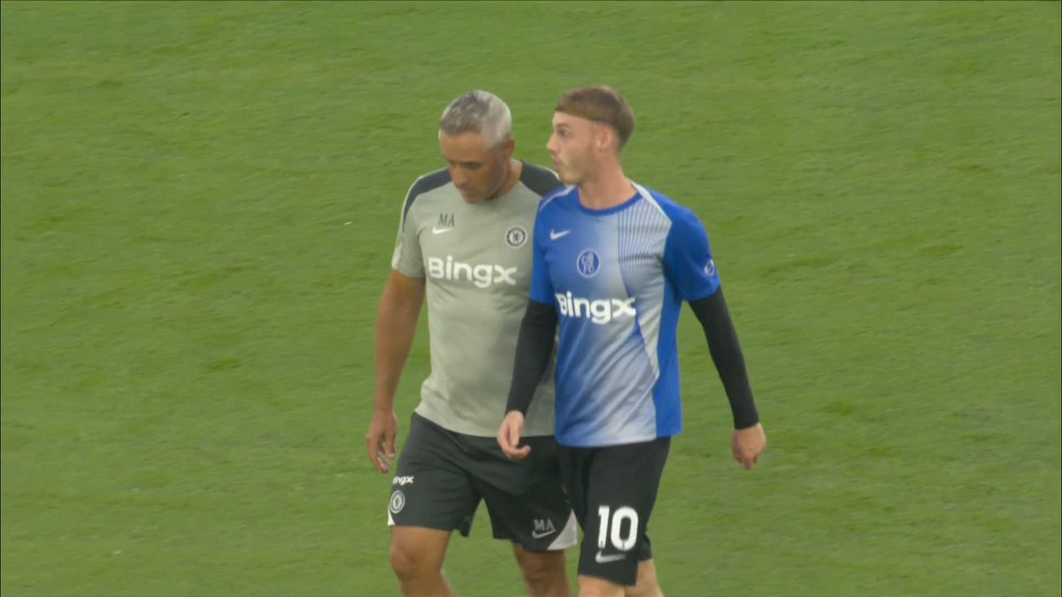 Cole Palmer leaving the warm-up early 🤔