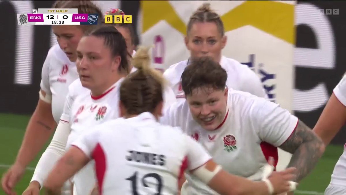 Pure power from Hannah Botterman! England have got their World Cup off to a flyer. 🏉 #BBCRugby #RWC2025