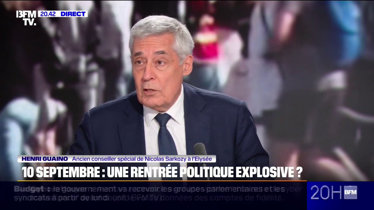 Mélenchon/grève générale du 10 septembre: "il est en train d'éteindre le feu", lance Henri Guaino, ancien conseiller spécial de Nicolas Sarkozy