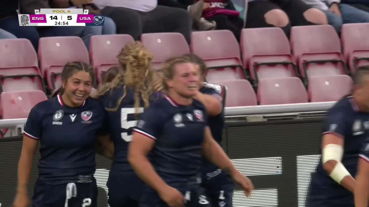 The United States of America score their first try at the 2025 Rugby World Cup 🇺🇸 Stream every Rugby World Cup match on Paramount+ 🏉