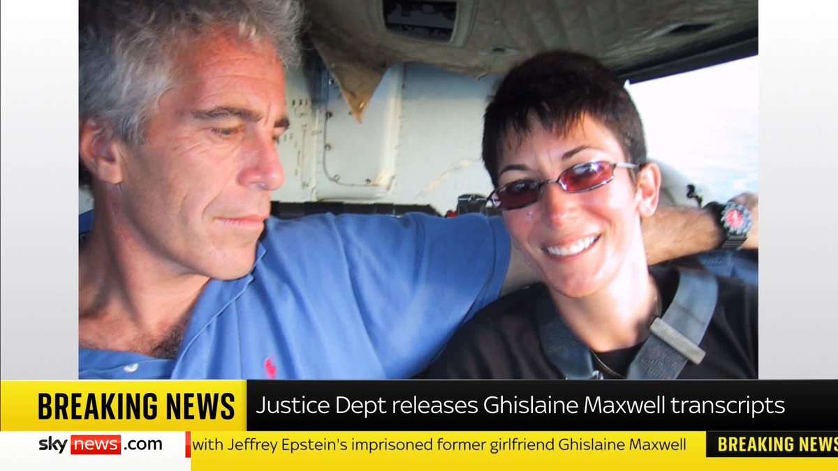 BREAKING: The US Justice Department has released a transcript of an interview with Ghislaine Maxwell, the jailed ex-girlfriend of paedophile financier Jeffrey Epstein Read more: 📺 Sky 501, Virgin 602, Freeview 233 and YouTube